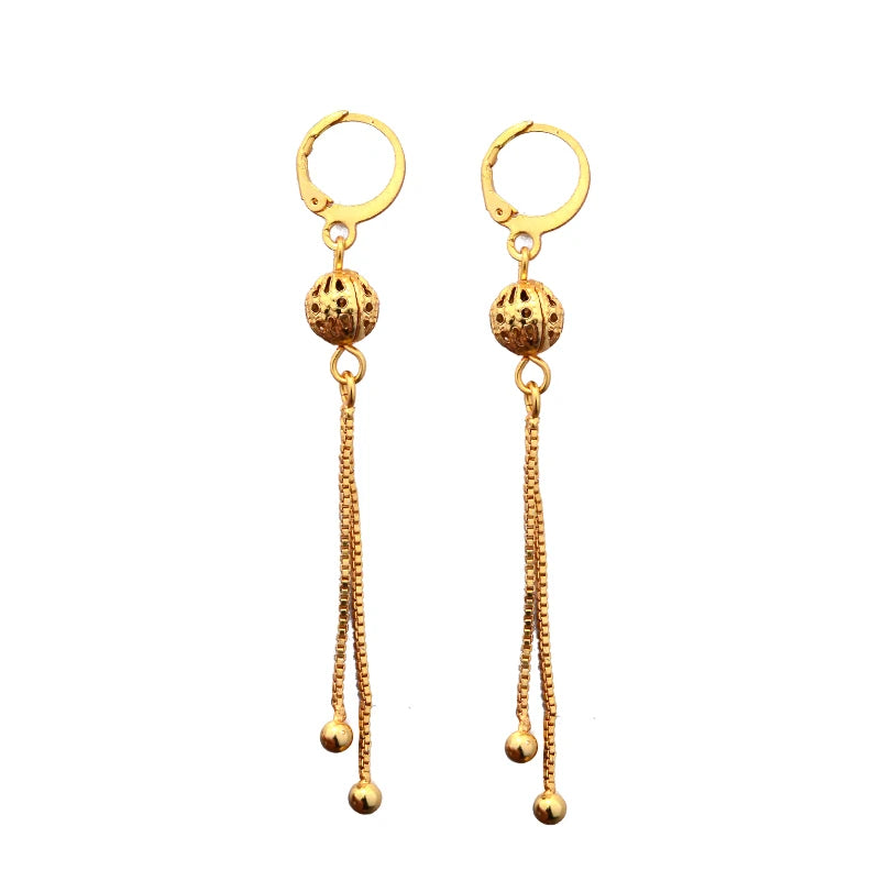 Ethiopian Gold Color Earrings For Woman African Fashion Wedding Bridal Party Wife Earrings Jewelry New