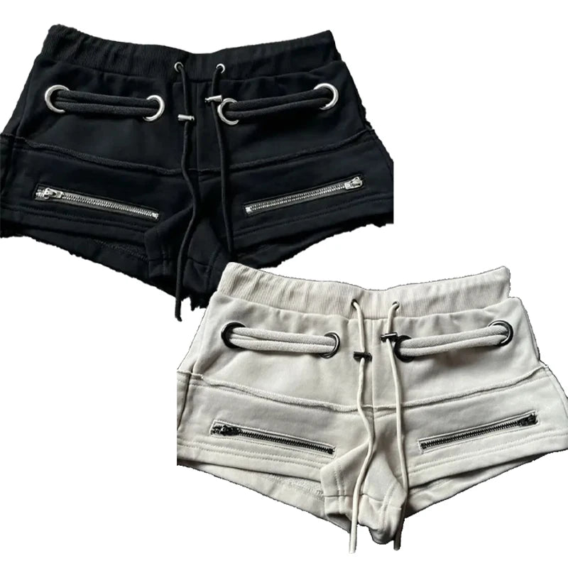 Subcultural vintage high street sexy spicy girls style chic mini shorts summer American trendy female versatile mini shorts emo
