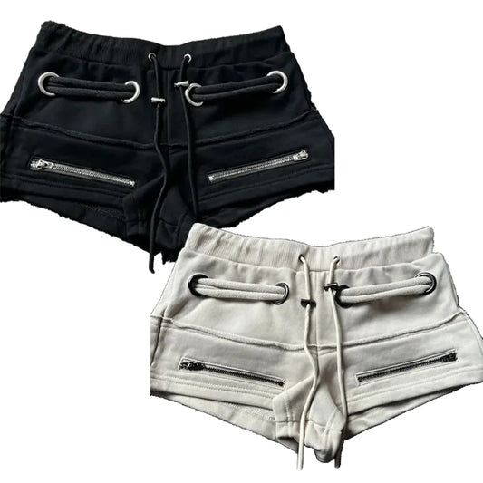Subcultural vintage high street sexy spicy girls style chic mini shorts summer American trendy female versatile mini shorts emo