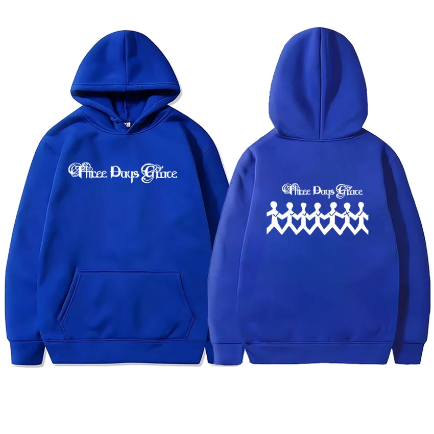 2025 New In Three Days of Grace Album Hoodie  Double Sided Fleece Autumn Winter Pullover Men Women Long sleeve Sweatshirt Unisex