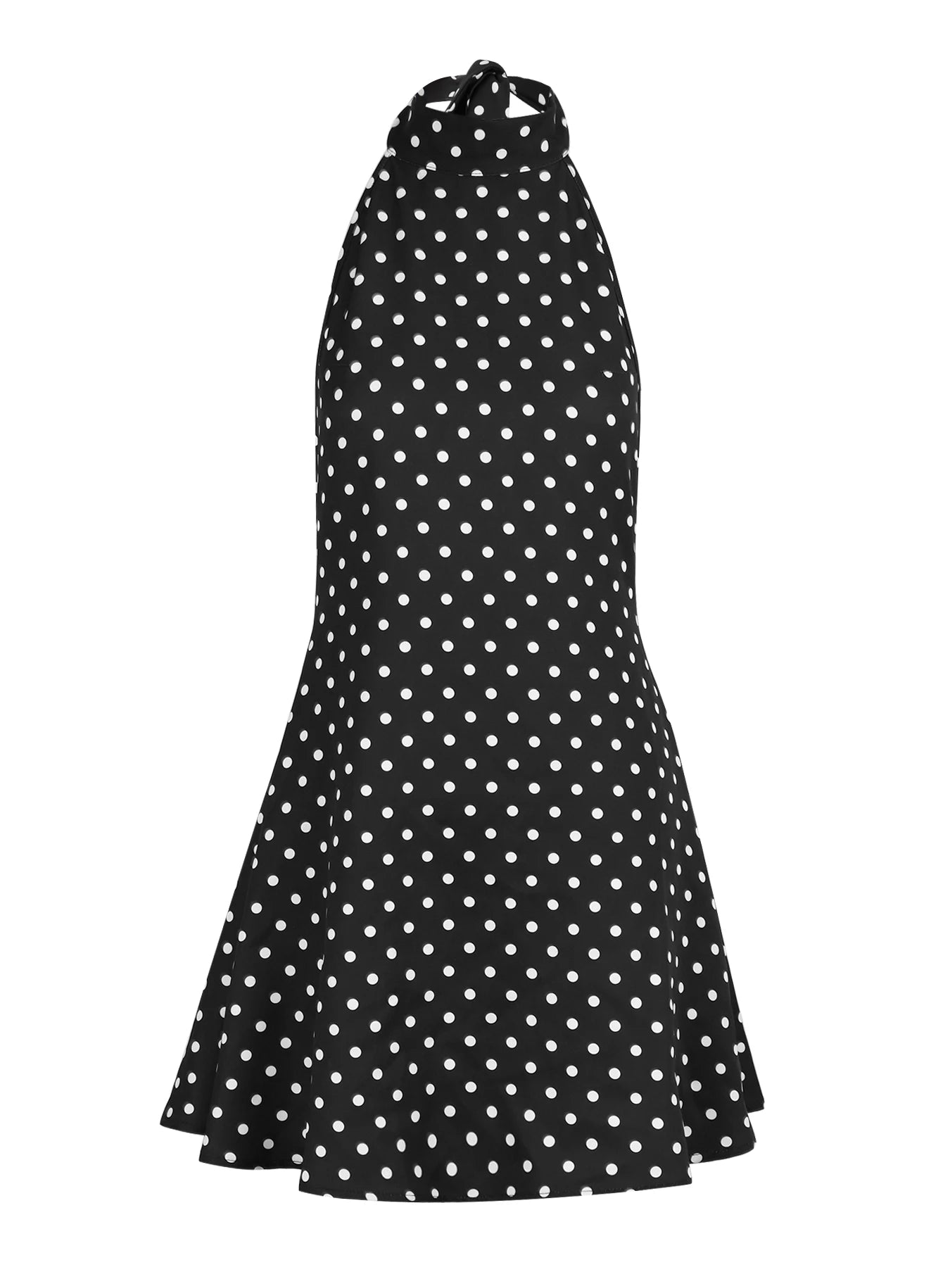Talenza Polka Dot Mini Dress For Women Summer Off Shoulder Sleeveless Backless Halter Dress Female Elegant Party Slim Dress 2025