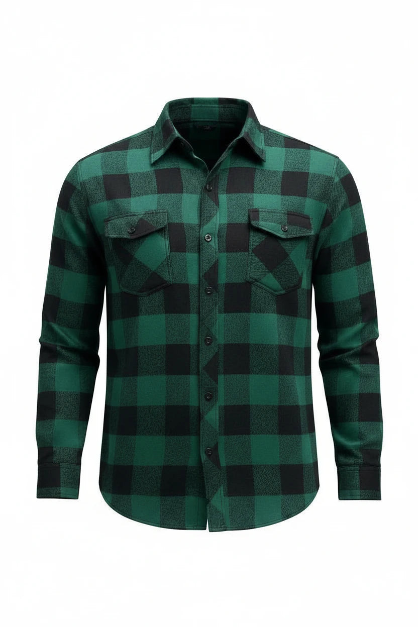 Men's Plaid Shirt Comfortable, Elegant and Versatile Heavy Autumn Coat