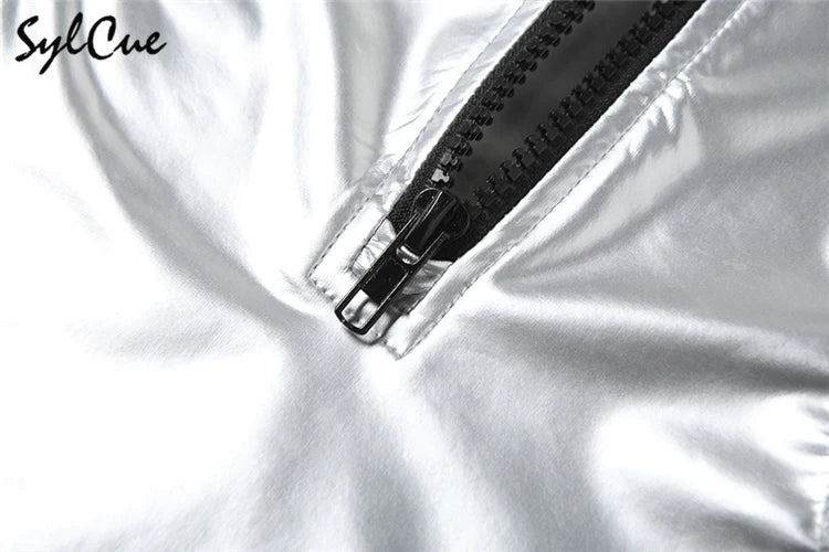 Women's Slim Fit Jumpsuit Bodysuit Polyester Elastane Reflective Transparent