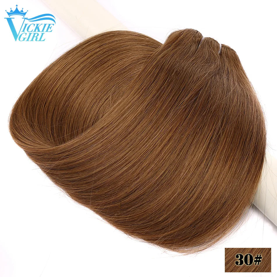 Straight Human Hair Weave Extensions Ombre Blonde Bundles Extensions 100g/Pcs 16"-28"  Straight Remy Skin Double Weft Hair