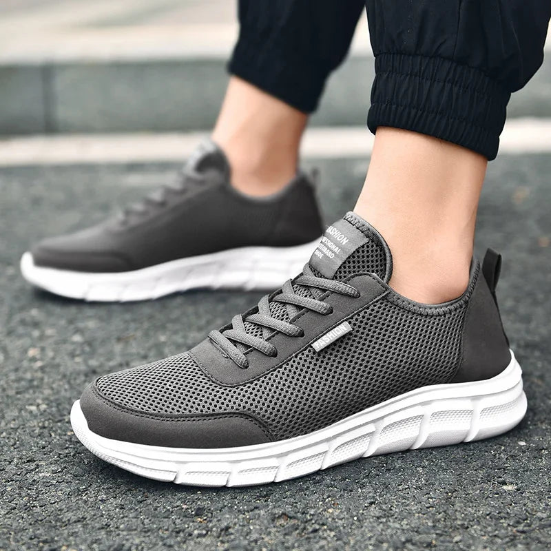 MAEDEF New Sneakers Men's Breathable Mesh Lightweight Casual Walking Man Shoes Big Size 39-48 Comfortable Black Sneakers for Men
