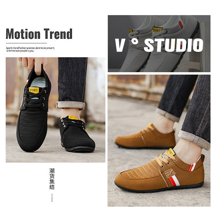 Men's Shoes New Style 2026 Spring and Autumn Flat Lightweight Sports Fashion Versatile Soft-Soled Casual Shoes Men's Simple Breathable Men's Shoes