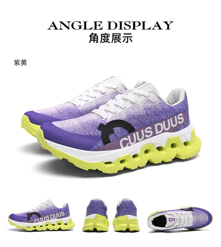 Men's Running Shoes Outdoor Couple Trainer Race Sneakers Off-road Shoes Cushioning Jogging Non-Slip Breathable Mesh Luxury Shoes