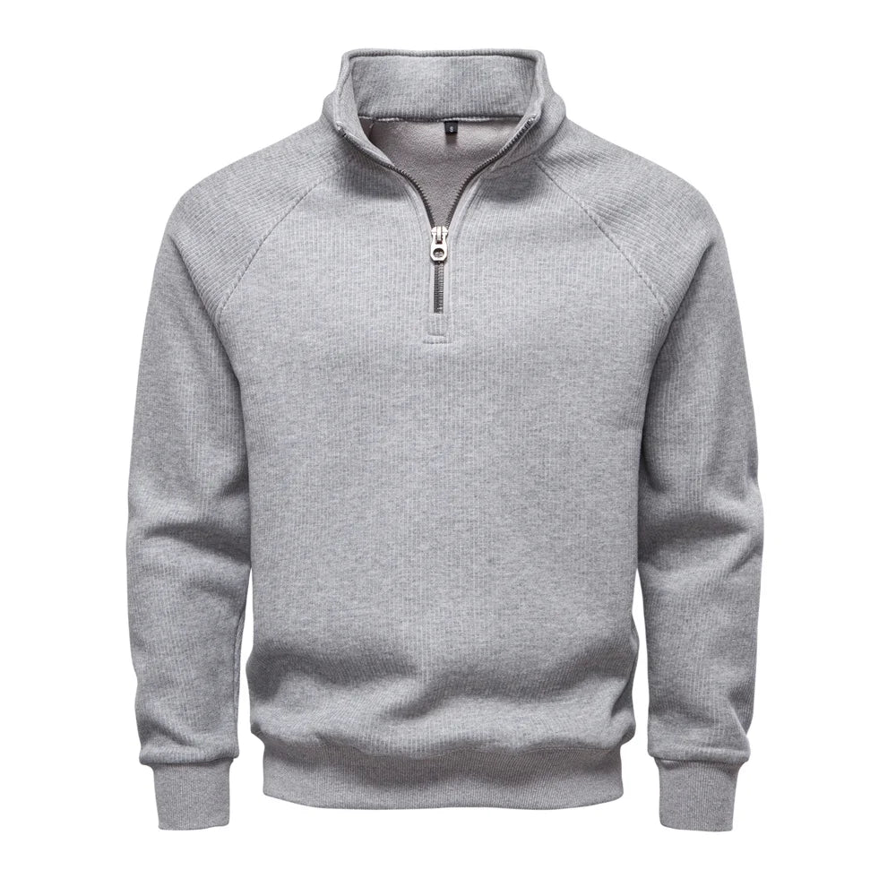 AIOPESIN Brand Men Winter Thermal Sweater Cotton Zipper Slim Fit Thermal Underlayer Top Luxury Soft Shell Pullover Sweatshirt