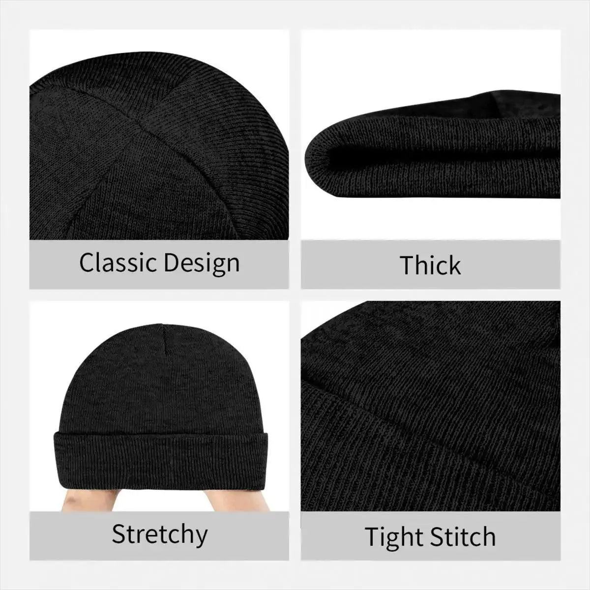 DC Shoe Co Warm Knitted Cap Fashion Bonnet Hat Autumn Winter Outdoor Beanies Hats for Unisex Adult BAZAARHUBO