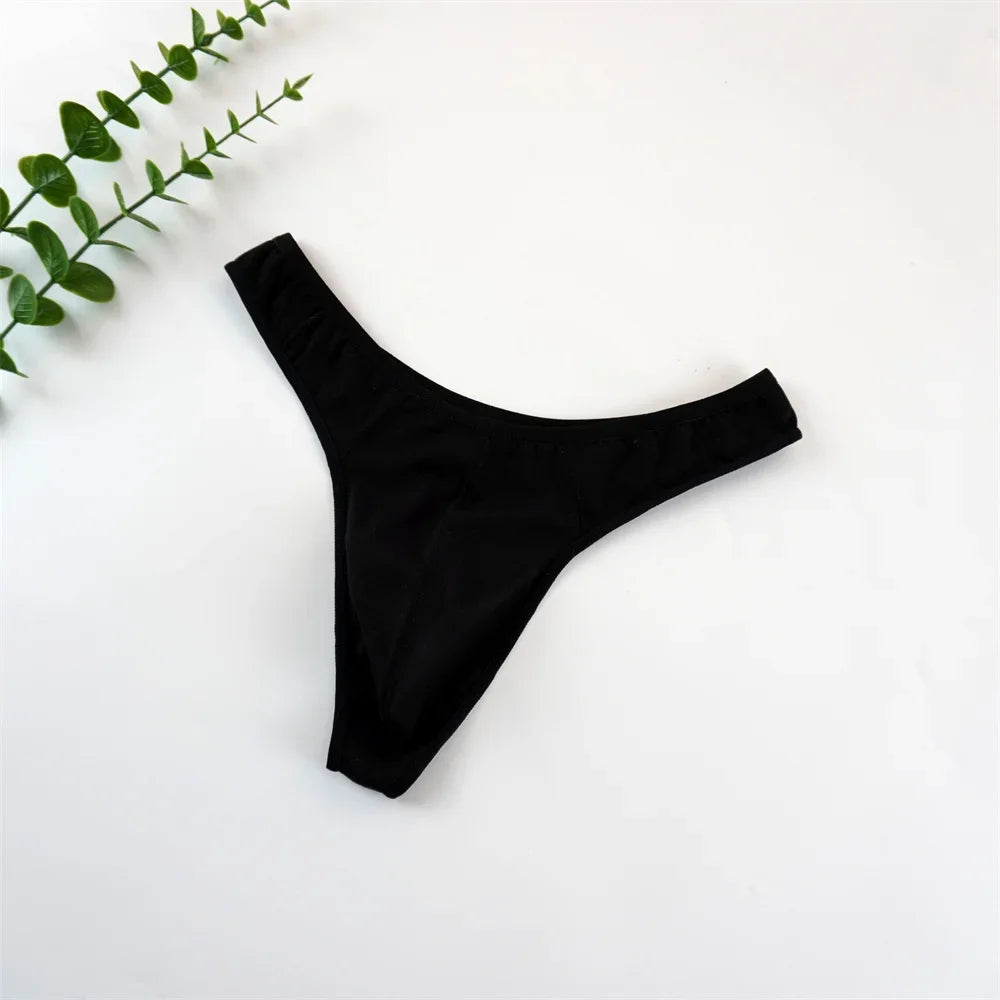 2024 Men Thong G String Low Rise Sexy Bugle Pouch Underwear Sports Fitness Male Tanga Comfortable Cotton Jockstrap Men M-3XL