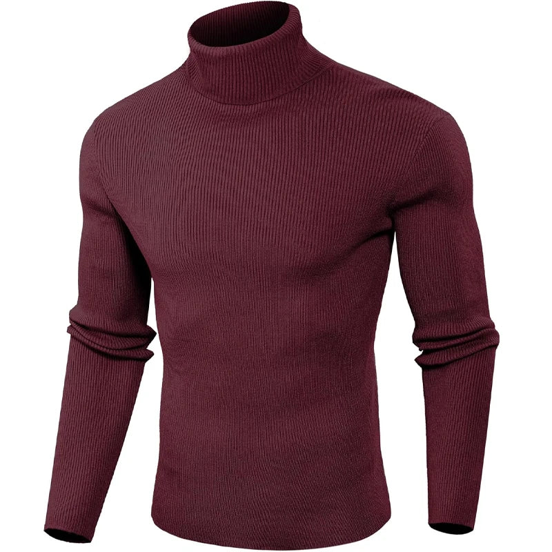 Animal Game Luxury Men's Cold Blouse Casual Sweaters Woolen Turtleneck Pullover Basic Stripes Tshirts Warm Sweatshirt Knit Men BAZAARHUBO