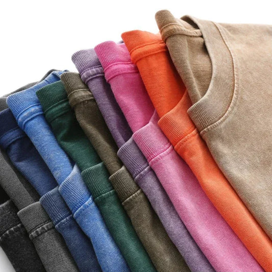 230GSM 100% Combed Cotton T Shirt for Women Men Washed T-Shirt Oversized Tshirt Casual Top Tee Shirt Luxury Male Clothing