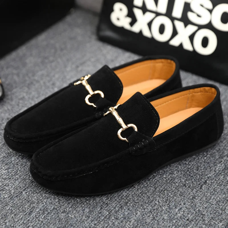 Luxury Brand Fashion Suede Men Casual Shoes Comfort Breathable Slip-on Mens Driving Shoes Men Loafers Mens Lazy Shoes Moccasins