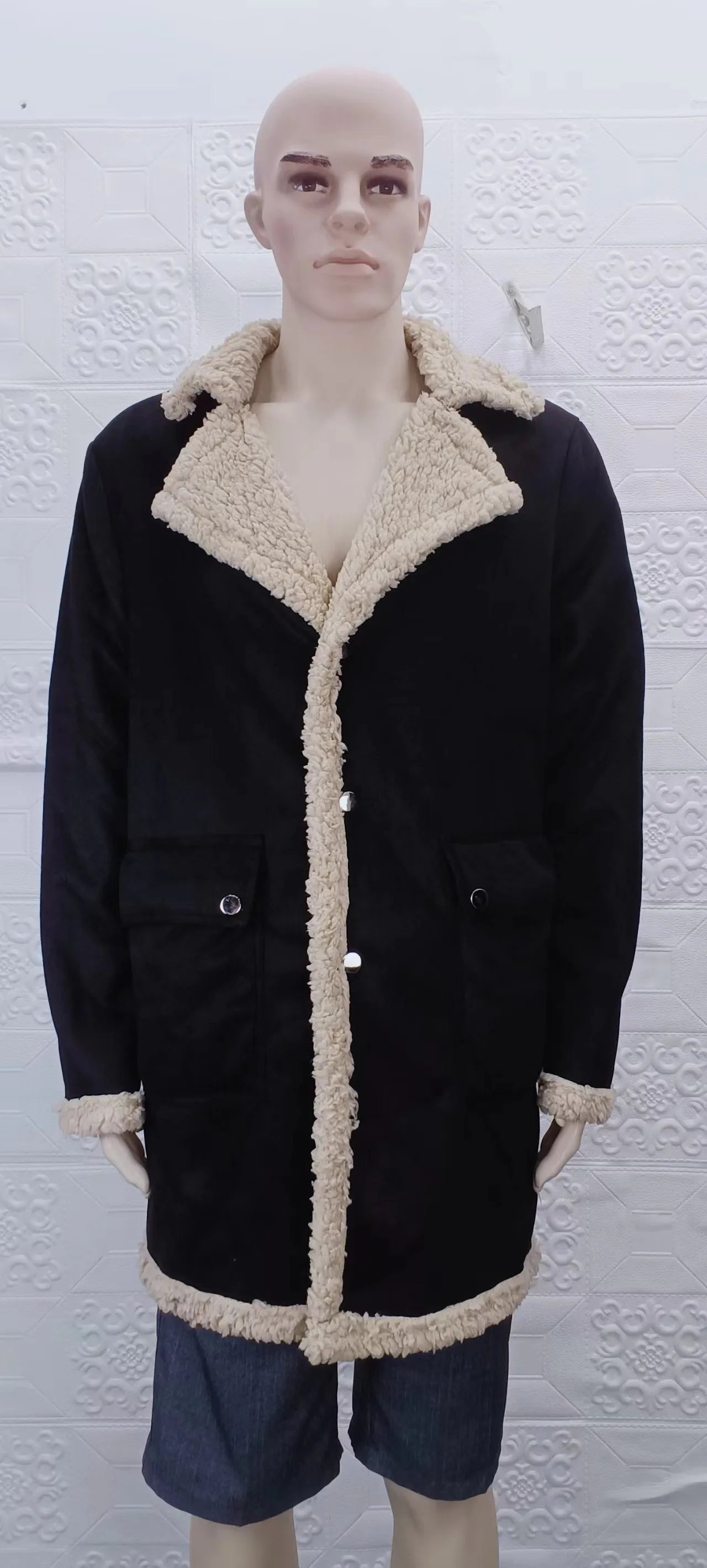 2025 Men's Coats Winter Jackets Leather and Fur Integrated Autumn Winter Products Thickened Faux Fur Long Jacket Male Clothing
