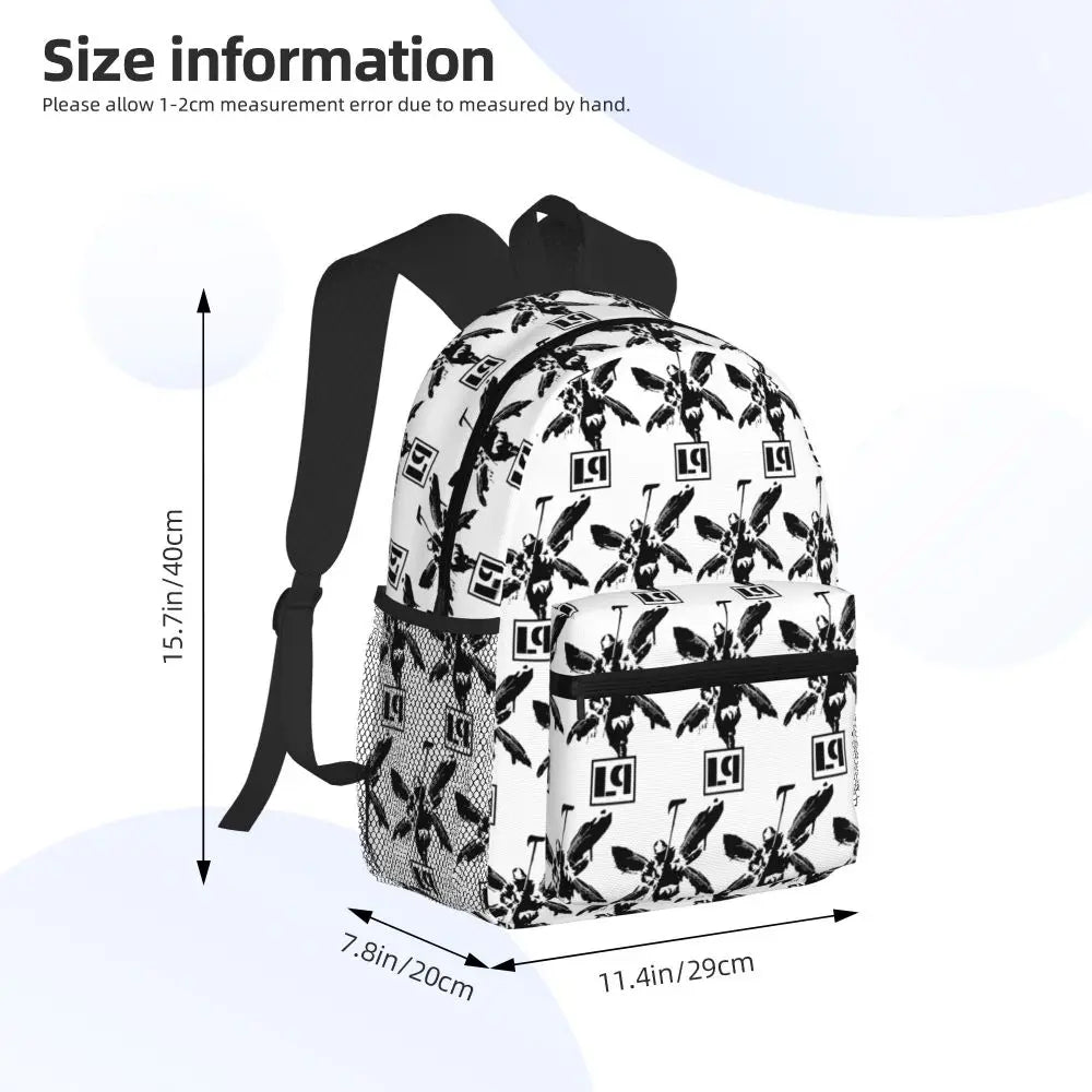 L-Linkin-S P-Park-S Band Student Backpack School Bag Hiking Travel Daypack for Boys Girls Fashion Bookbag Shoulder Bags