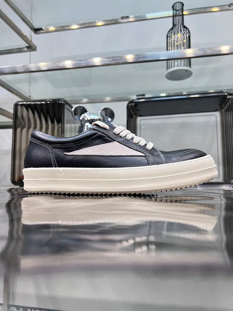 Dunk Blue Low Top Quality Casual Shoes Men Genuine Leather Hip-hop Rock Women Lace Up Ro Original Platform Flat Luxury Sneakers