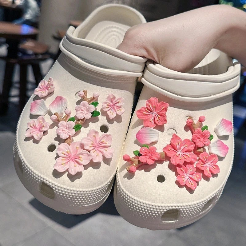 New Hot Fashion shoe Charms for Creative Branches and Flowers Clogs Shoe Buckle Cute shoe Accessories Decoration for Girls Gift