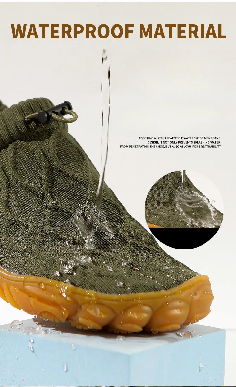 Minimalist Men's Barefoot Shoes Anti Slip Breathable Knitting Walking Shoes for Men Wear-resistant Lightweight Running Sneakers