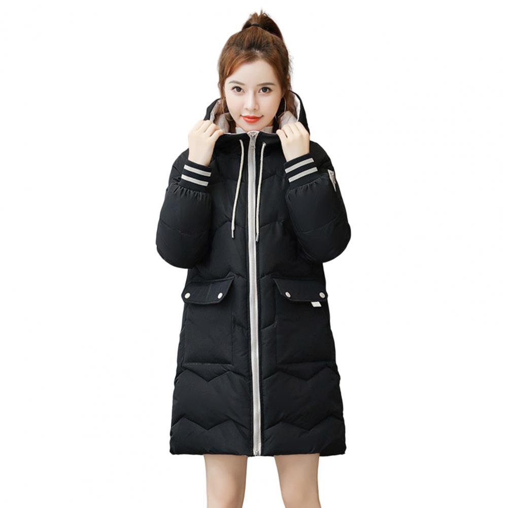 Women Long Hooded Down Cotton Coat Winter Thick Warm Parka Jacket