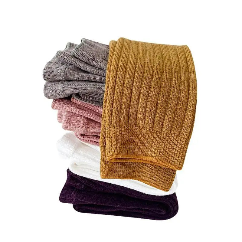 Kids' Korean Style Casual Nine Point Leggings for Spring & Autumn. Elastic and Comfortable Baby Girls' Pantyhose.