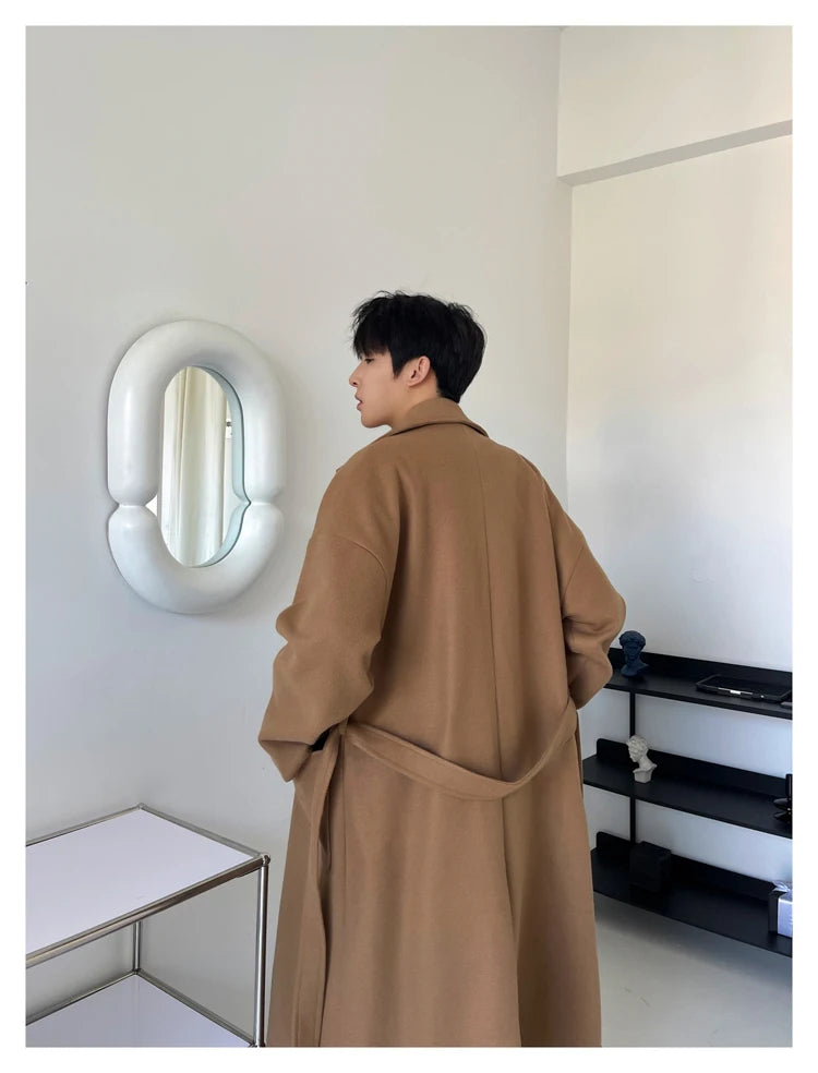 Long Coats Men chamarras para hombre Woolen Jackets winter coat men Trench Male Vintage Loose Heavy Jackets Men Leisure Overcoat