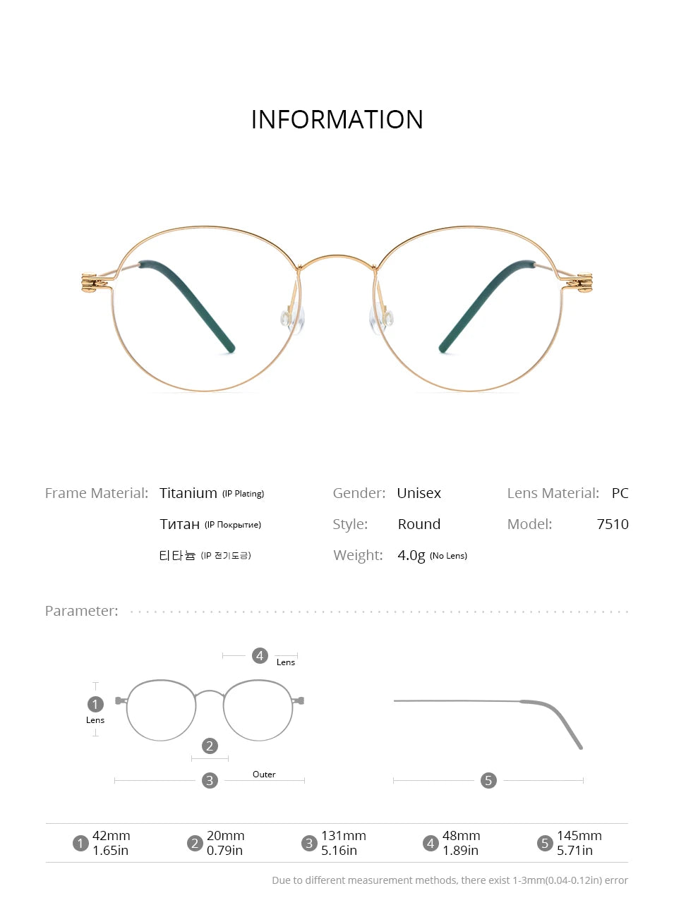 FONEX B Titanium Glasses Frame Women Brand Design Eyeglasses Men Korean Denmark Ultralight-Weight Morten Screwless Eyewear 7510 BAZAARHUBO