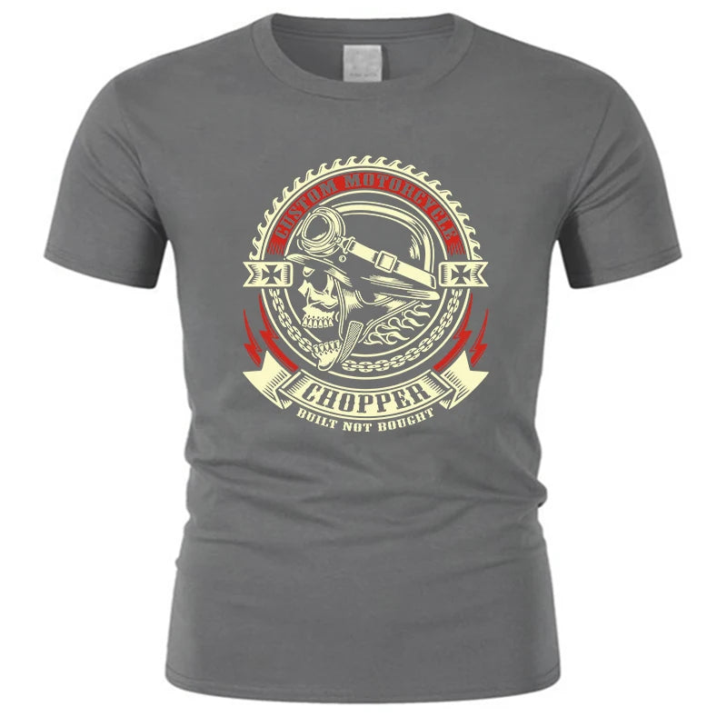 mens black tshirt summer tops Chopper Custom Motorcycle Biker Rider Motorrad Men'S T Shirt euro size