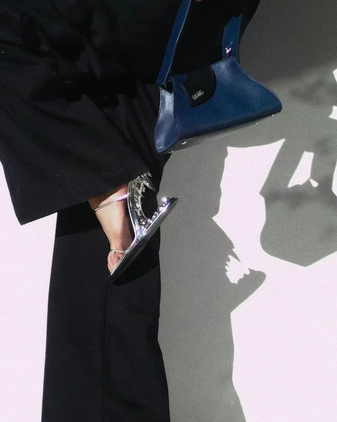 Spring Fashion Show, Teeth Shaped Heels, High Heels with Exposed Toes, Sloping Heels, Round Toe Fashion Women's Shoes