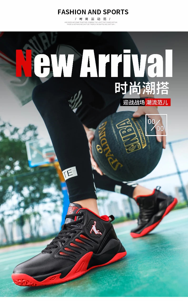 Men's Basketball Shoes Breathable Cushioning Non-Slip Wearable Runing Shoes Gym Training Athletic Basketball Sneakers for Women