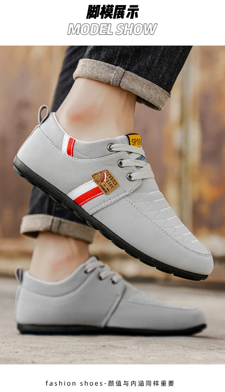Men's Shoes New Style 2026 Spring and Autumn Flat Lightweight Sports Fashion Versatile Soft-Soled Casual Shoes Men's Simple Breathable Men's Shoes