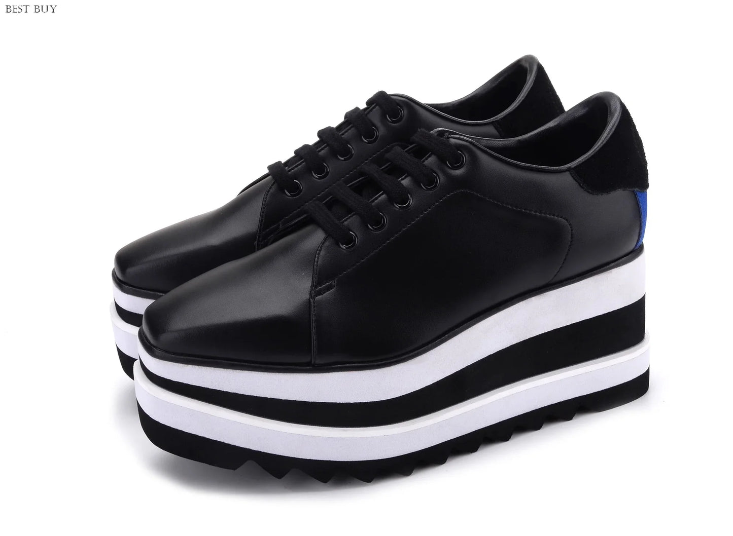 New beige Women Platform Casual Shoes 2024 Spring Black Casual Chunky Sneakers Women Real Leather White Height Increasing Shoes