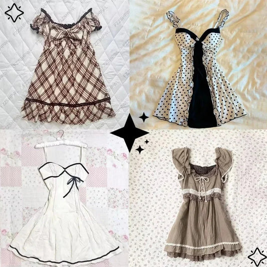 NEW Rock Goth Hip Hop Y2K Dress Frock Streetwear High Street Fashion Sexy Jersey Dress Classic Minimalist Yarn Skirt Casual