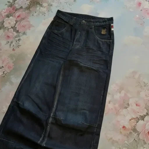 Men and Women High Waisted Washed Classic Style Baggy Denim Pants Commute Dressing Up Minimalism Straight Leg Jeans 2025