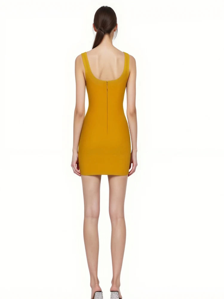 Mini Bandage Dress for Women  Bodycon Elegant Sexy Party Evening Fashion Outfit for Birthday Club