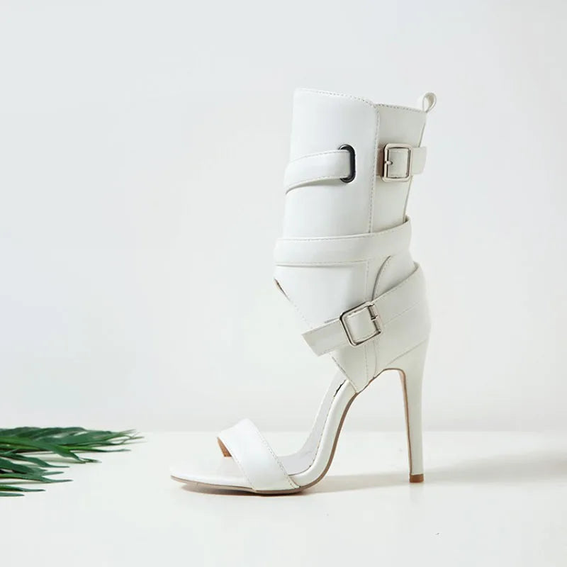 High Heels Sandals for Women Summer New 2025 High Top Women's Shoes Roman Ankle Boots Female Pumps Sandalias Mujer WSH5315