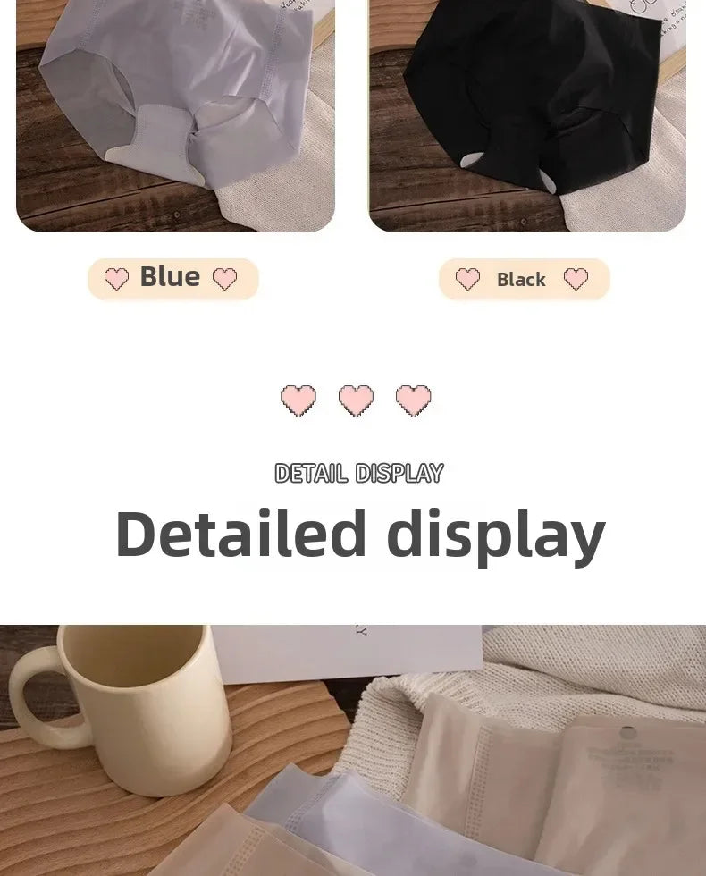 Ladies Summer Thin Quick Dry Ice Silk Triangle Panties Seamless Japanese Style Masking Butt Shaping Sexy 3D Peach Bottom Underwe