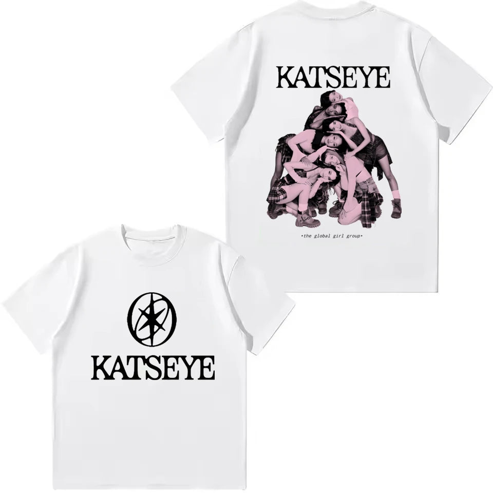 Kids T Shirt Girl Group Katseye Print Fashion Girls T Shirt Summer Casual Short Sleeve Tee Boys Clothes Children O-Neck Tee Tops