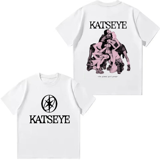 Kids T Shirt Girl Group Katseye Print Fashion Girls T Shirt Summer Casual Short Sleeve Tee Boys Clothes Children O-Neck Tee Tops