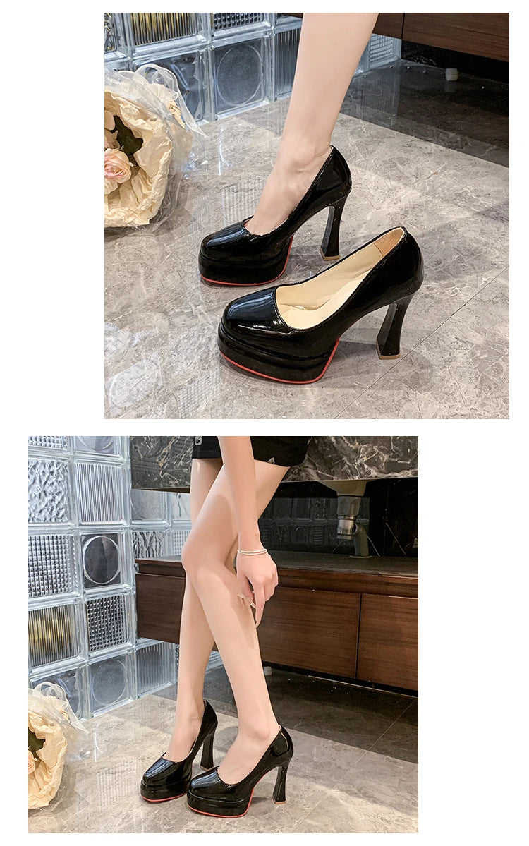 Aphixta Fashion Platform Pumps Women Hot Sale Party Disco Dance High Chunky High Heels Big Size 45 46 47 48 49 50