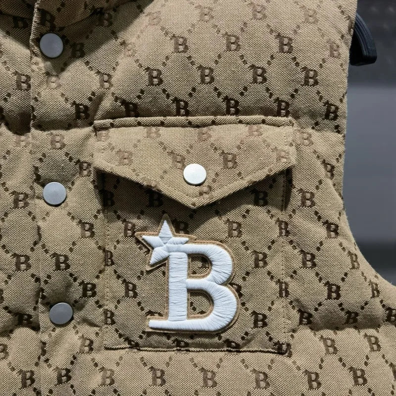 Supzoom 2022 Top Fashion New Arrival Embroidery Letters Leather Stand Collar Cotton Autumn And Winter Warm Thickened Vest