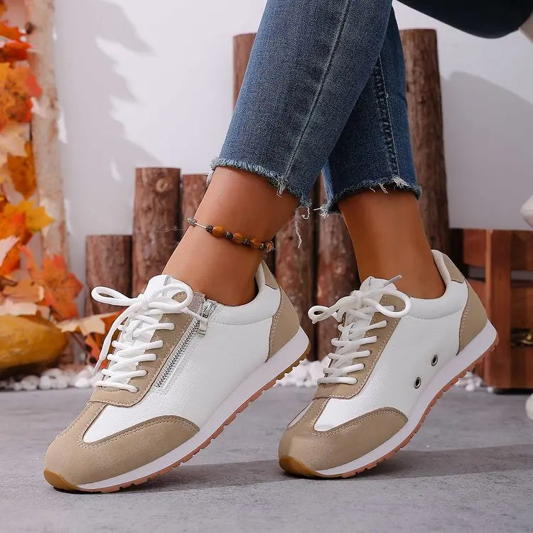 Roman Trendy Spring/Autumn Running Shoes Student Campus Flat Vulcanized Shoes Fashion Sneakers Casual Comfortable Round Head