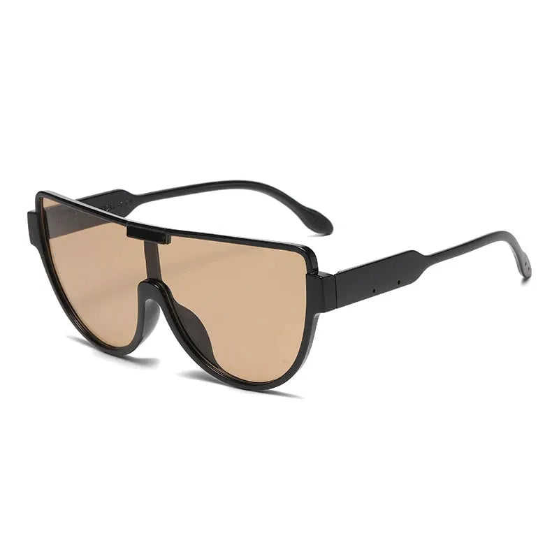 Fashion New Retro Oversized Sunglasses Women Integrated Frame Eyeglasses Punk Style Street Photography Glasses BAZAARHUBO