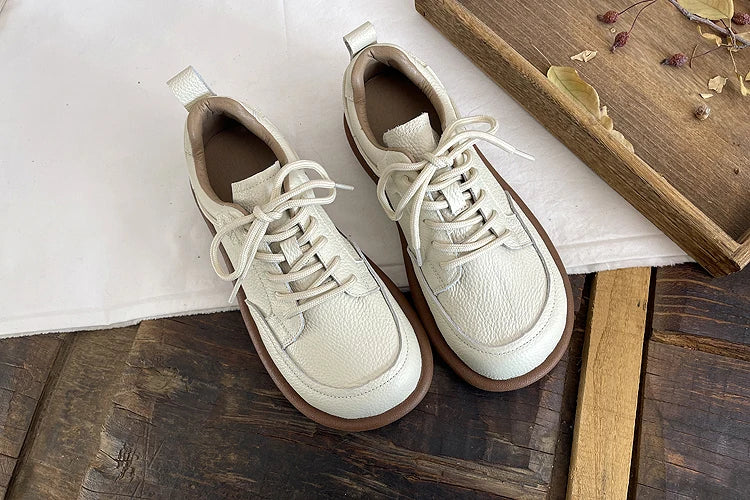 Careaymade-Genuine leather Spring single shoe soft comfortable flat shoes Cow leather low-top flats shoes,vintage women's shoes