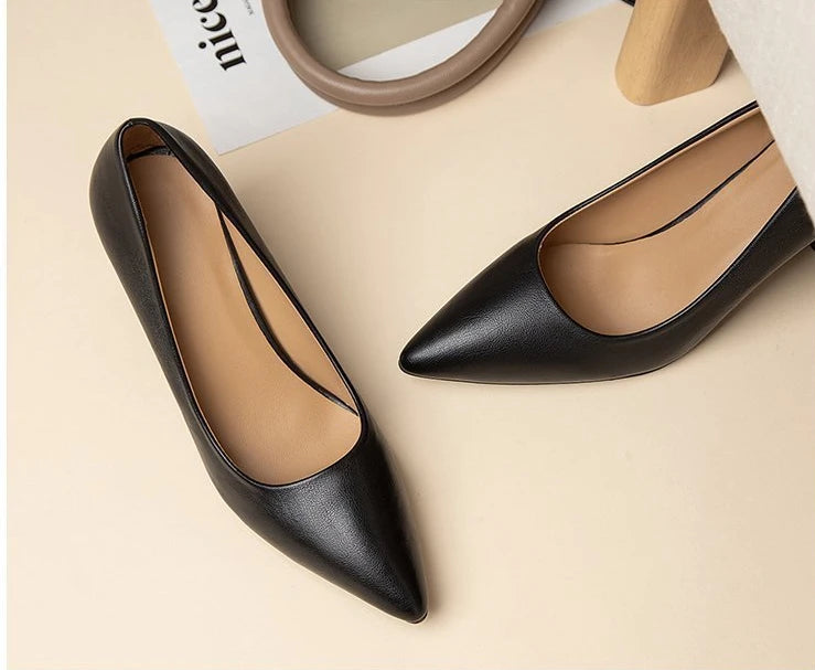 New High Heel Shoes Pointed Shallow Mouth Thin Heel Platform High Heels Fashion Elegant Patent Leather Women Shoes