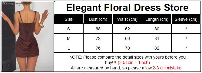 Chic Brown Pleated Hem Mini Dress Women's Elegant U-neck Sleeveless Back Bandage Slim Vestidos 2026 New Summer Lady Party Gown
