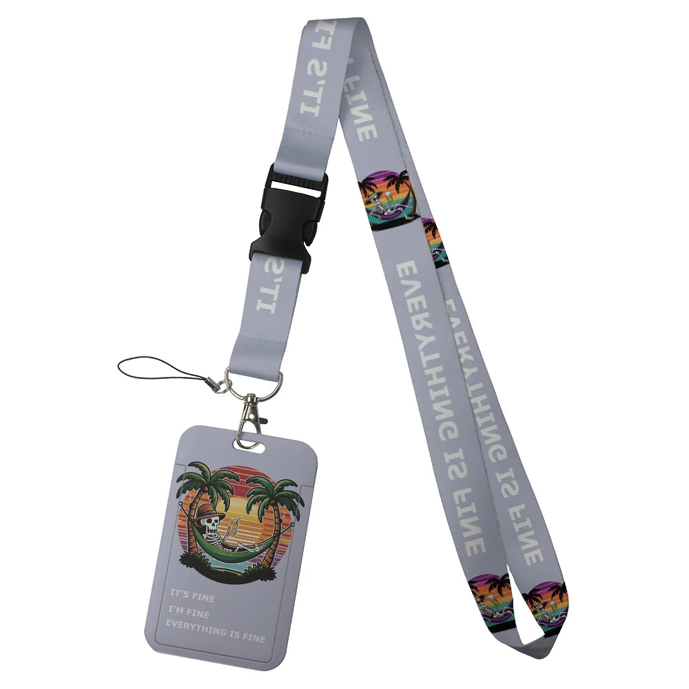 quotation card holder Lovely hanging rope  ID pass hang accessories holder lanyard Student  Bus passr protective Case