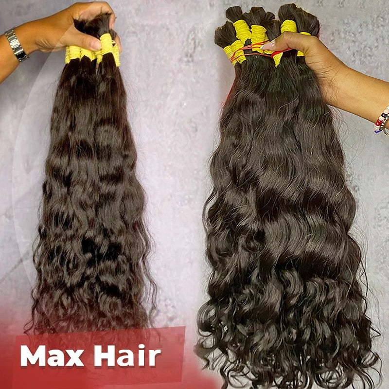 Natural Black Human Hair Bulk Hair Bundles For Braiding Body Wave Human Hair Braiding No Weft Brazilian Human Hair Extensions