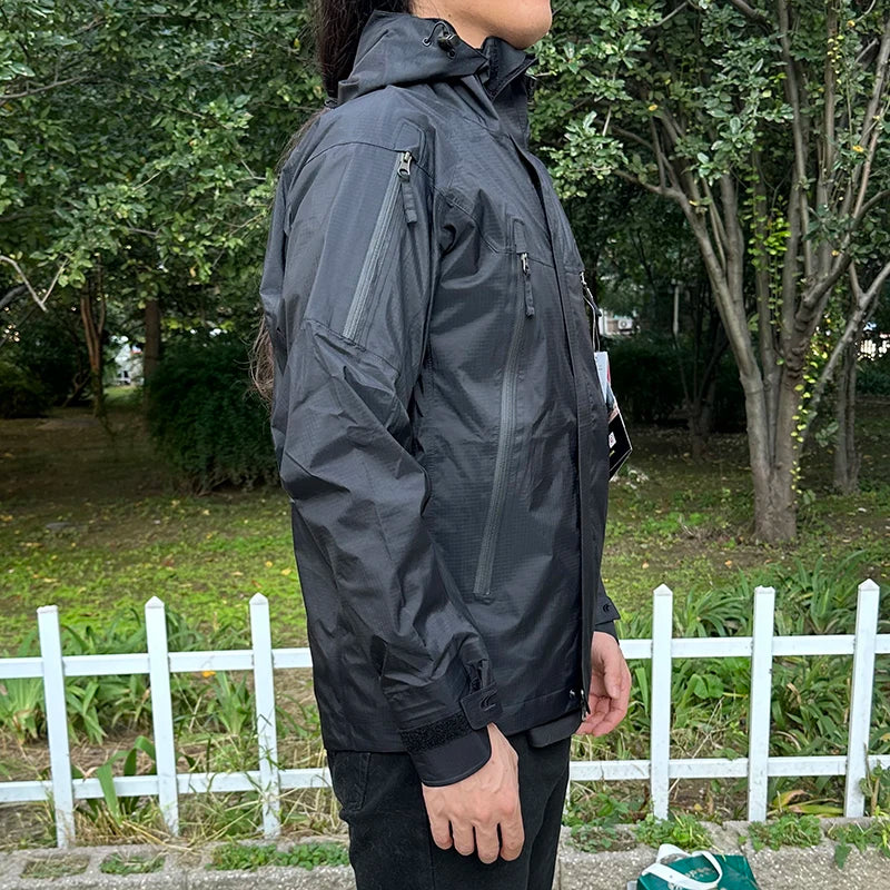 PRG men's jacket, hard shell tactical submachine jacket, windproof, waterproof, breathable, three-dimensional cutting