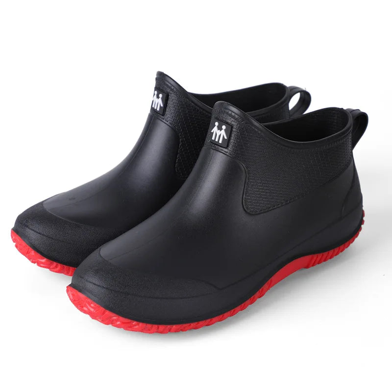 Men's Non-Slip Rain Boots Waterproof Rubber Ankle Boots Outdoor Leisure Fishing Boots Student Rain Boots Platform Boots 장화 2023
