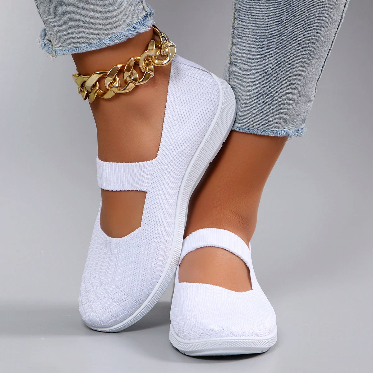 Spring new women's sports shoes, fashionable, breathable, lightweight, non-slip, wear-resistant, casual sports shoes, flat shoes